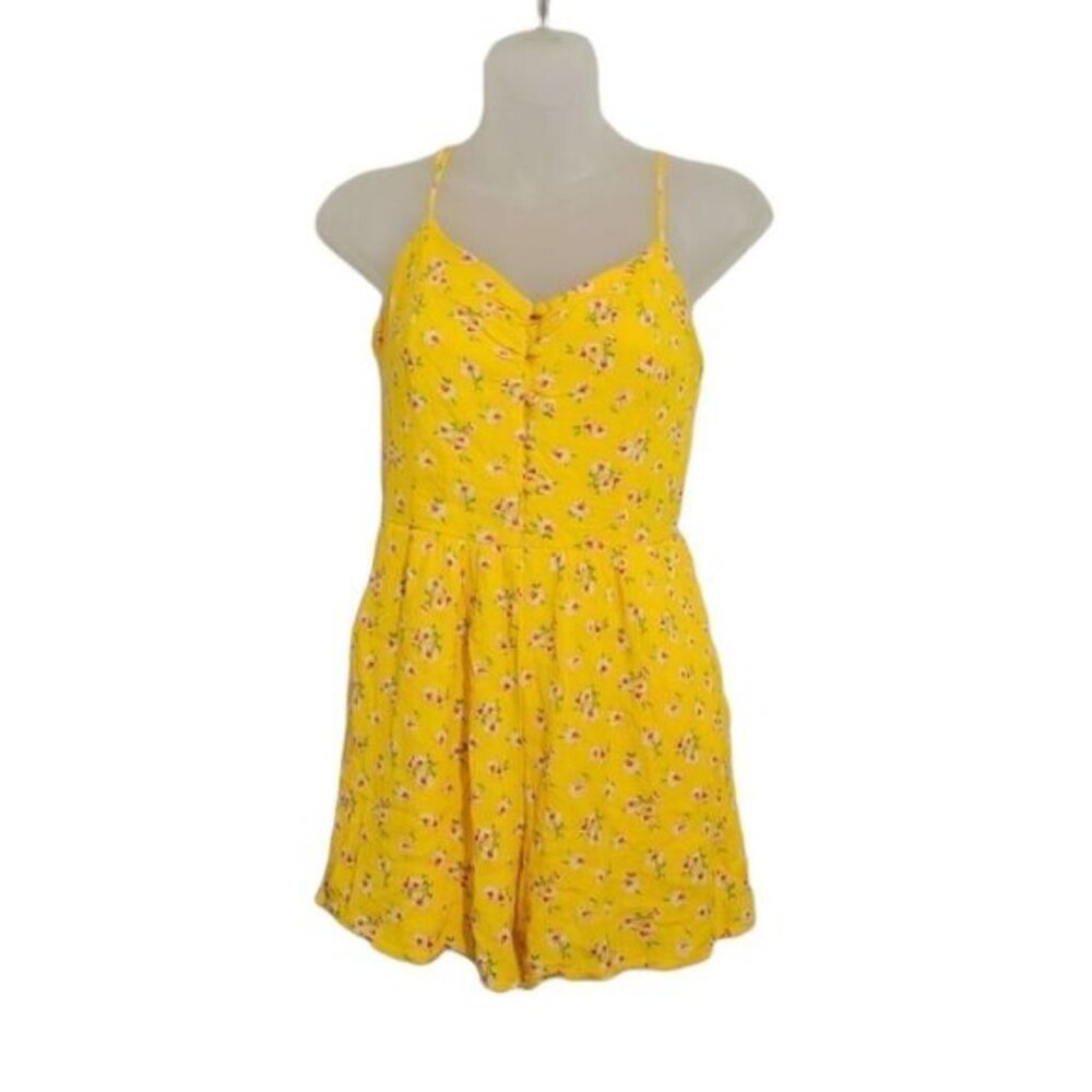 One clothing floral romper  yellow Sz XS